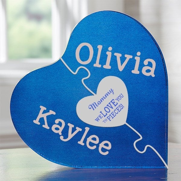 Personalized Color Heart Puzzle Keepsake - Love You To Pieces