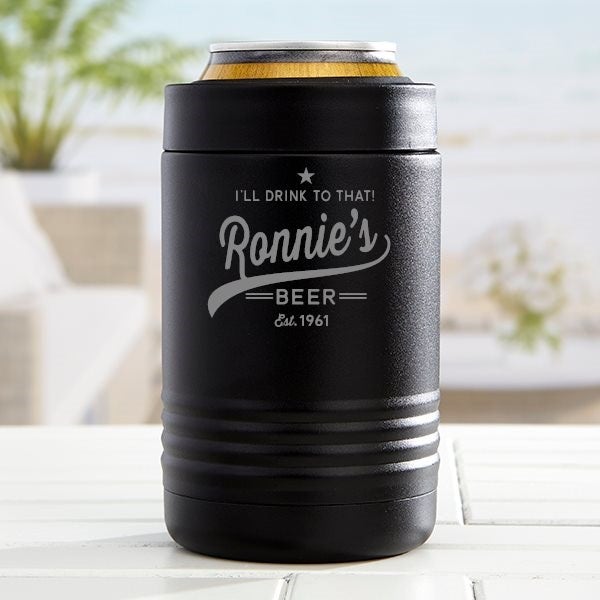 Dad's Brewing Company Personalized Stainless Insulated Can Holder