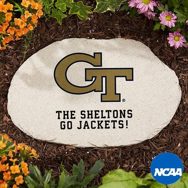 NCAA Georgia Tech Yellow Jackets Personalized Round Garden Stone