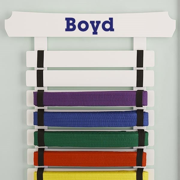Personalized Karate Belt Display
