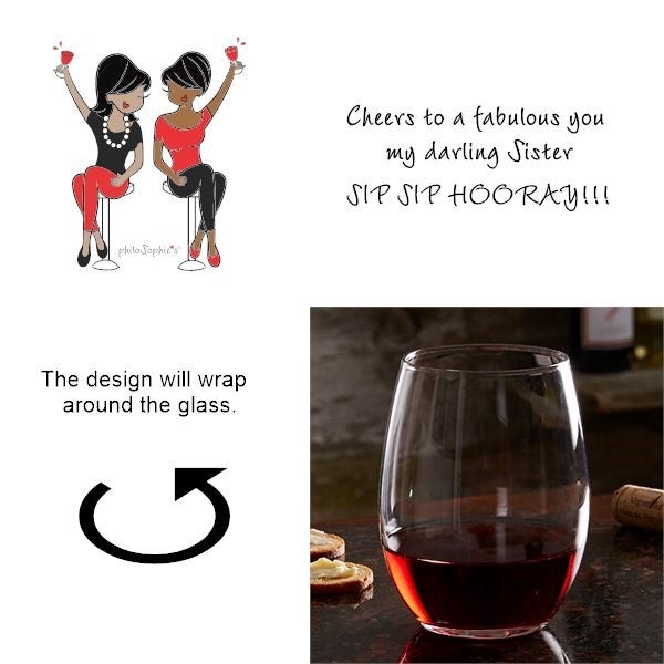 Birthday Wine Lover Personalized Stemless Wine Glass