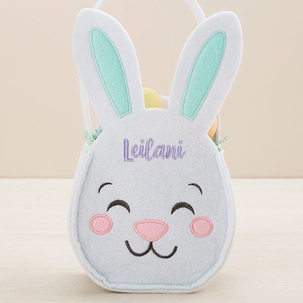 Hoppity Bunny Personalized Felt Easter Basket