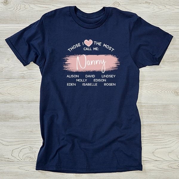"My Favorite People Call Me Nana" Shirt - Leopard Love Heart Gradient Print Top For Women, Casual Summer Tee - View #2
