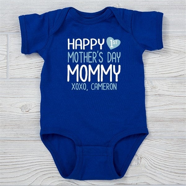 Happy First Mother's Day Personalized Baby Bodysuit