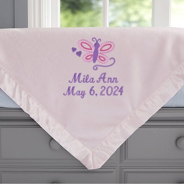 Personalized Baby Blanket With Name All Over - Custom Girls Baby Gift 30x40 Inch Soft Polyester - View #11