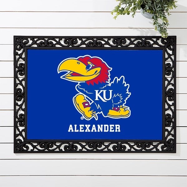 NCAA Kansas Jayhawks Personalized Doormats