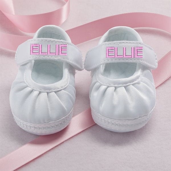 Personalised baby christening shoes sales