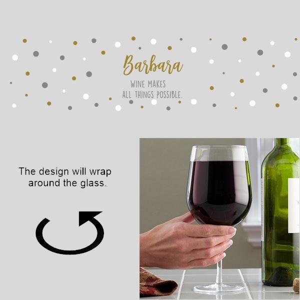 Personalized Whole Bottle Wine Glass - Big Vino