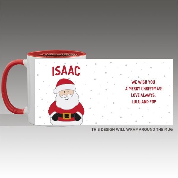 Personalized Christmas Coffee Mugs - Santa and Friends