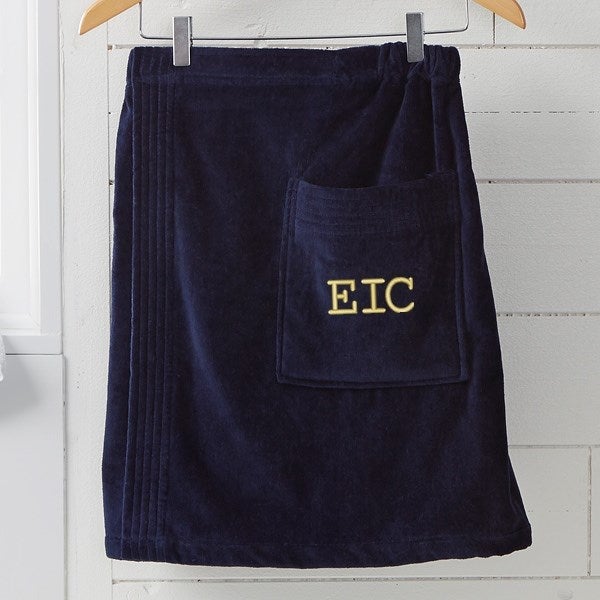 Custom Embroidered Cotton Hand Towel - Premium Quality, Choose Your Text & Font (Navy)