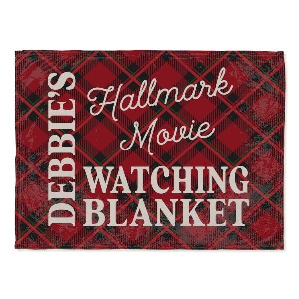 Christmas Movie Watching Personalized Blankets