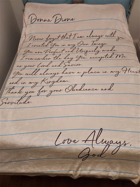 Love Letter Personalized 56x60 Woven Throw