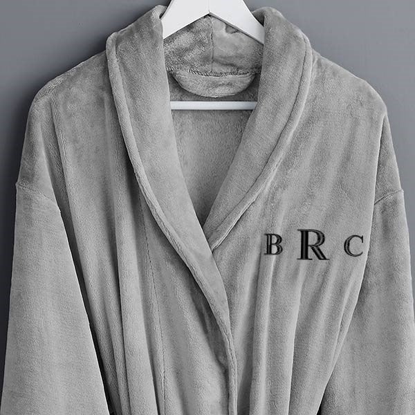 sachin and babi light blue dress Personalized White Waffle Robe for Men