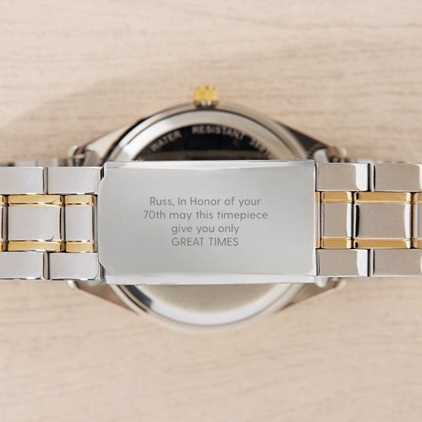 TFX By Bulova Engraved Men's Two Tone Watch