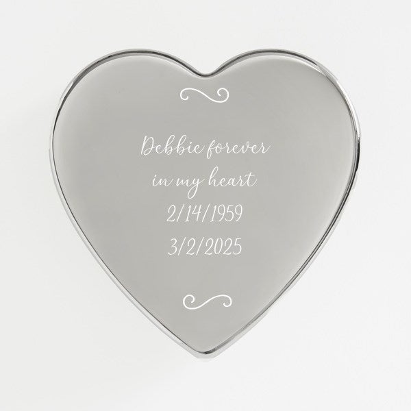 Anniversary Gift For Fiance Anniversary Jewelry Box With Heart And Your Initials Engraved On Top For Groom