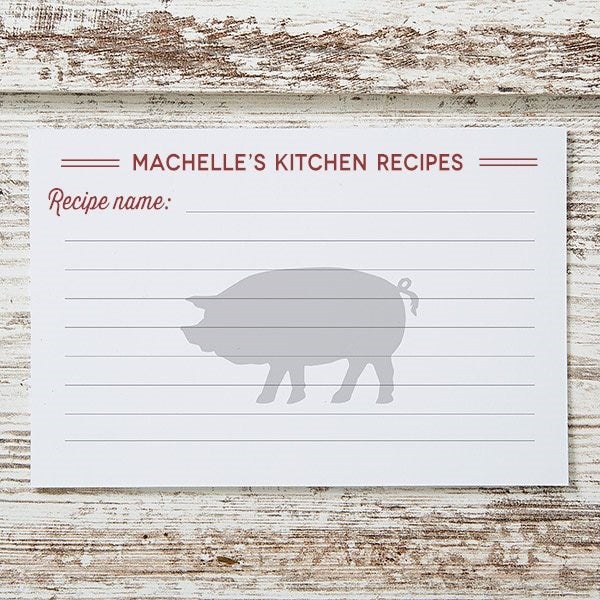 Farmhouse Kitchen Personalized Recipe Book & Cards Farmhouse Kitchen Personalized Recipe Book & Cards