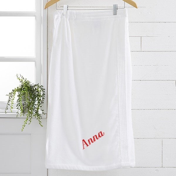 Spa Comfort Ladies Embroidered Towel Wrap - Name