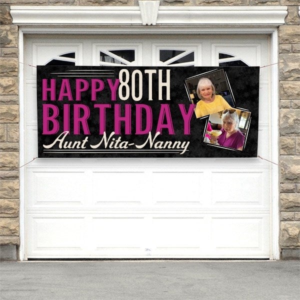 80th Birthday Party Banner - Birthday