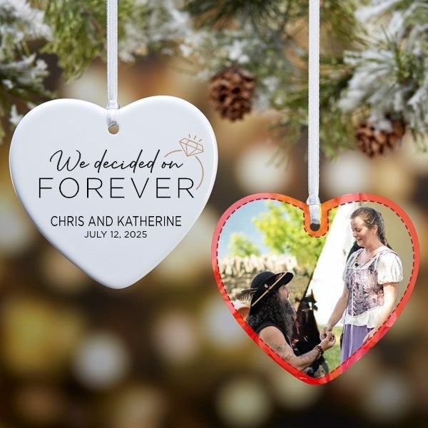 Personalized Christmas Ornaments Custom Picture Ornament Memorial Ceramic Hanging Tree Decorations Gift For Xmas Couple Baby's First Birthday Wedding Engagement Dog