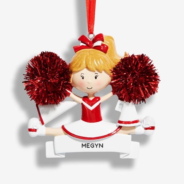 Cheerleader Personalized Ornament - Blue