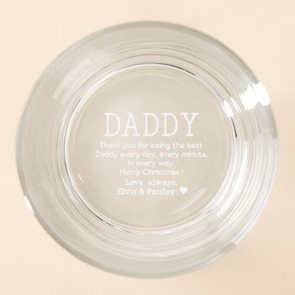 Personalized Whiskey Glass,Bottom Engraved Personalized Whiskey