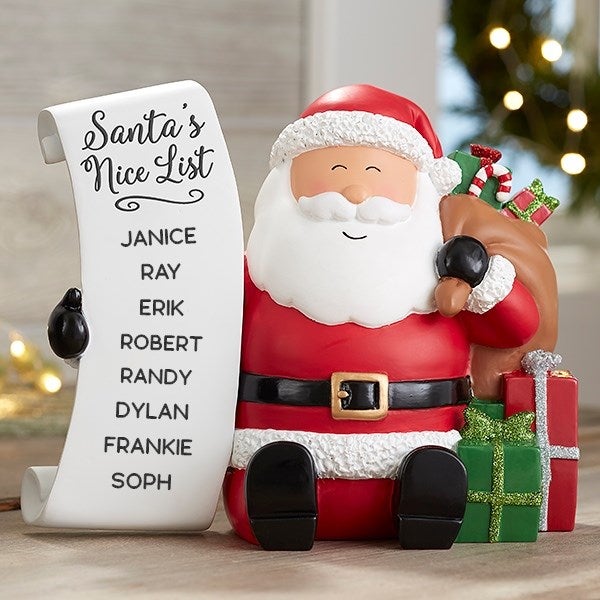 Santa's Nice List Personalized 3-D Resin Shelf Sitter