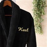 Just For Him Embroidered Luxury Fleece Robe - 8057