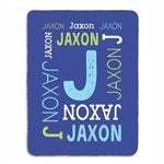 Repeating Name Personalized Premium 60x80 Sherpa Blanket - 17429-L