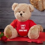 first christmas personalised teddy