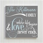 Family Quote 16x16 Personalized Canvas Print - For The Home