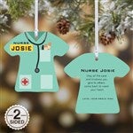 Personalized Nurse Ornament - 2 Sided Nurse Uniform
