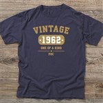 Vintage Birthday Personalized Hanes Adult T-Shirt