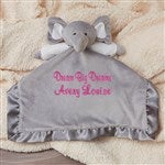 Personalized Elephant Baby Blankie - Pink