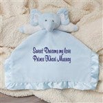 Personalized Elephant Baby Blankie - Grey