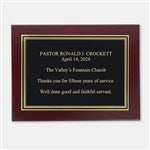 46227 - Engraved Mahogany Finish Large Recognition Plaque