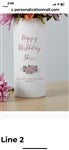 41066 - Floral Special Message Personalized White Flower Vase