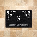7198 - Scroll Leaf Monogram Personalized Doormat