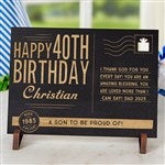 17917 - Sending Vintage Birthday Wishes To You Personalized Wood Postcard