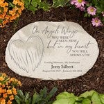 25065 - On Angels Wings Personalized Memorial Garden Stone