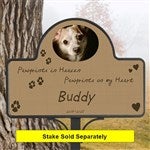 12124 - Pawprints In Heaven Custom Memorial Magnetic Garden Sign