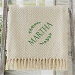 29790 - Their Initials Wedding Embroidered Afghan