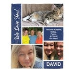 19890 - Romantic Love Photo Collage Personalized Photo Blanket