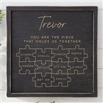 52601 - Her Puzzle Pieces Personalized Barnwood Frame Wall Art
