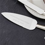 37846 - Elegant Couple Engraved Wedding Cake Knife & Server Set