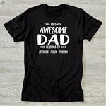 24708 - This Awesome Dad Belongs To Personalized Mens Shirts