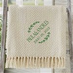 29790 - Their Initials Wedding Embroidered Afghan