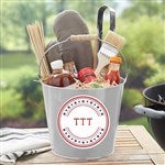 36104 - Patriotic Plaid Personalized Metal Bucket