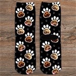 26834 - Paw Print Personalized Dog Photo Adult Socks