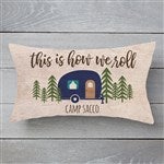 27498 - Happy Camper Personalized Outdoor Throw Pillow