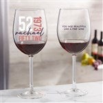 47231 - Timeless Birthday Personalized Wine Glass Collection